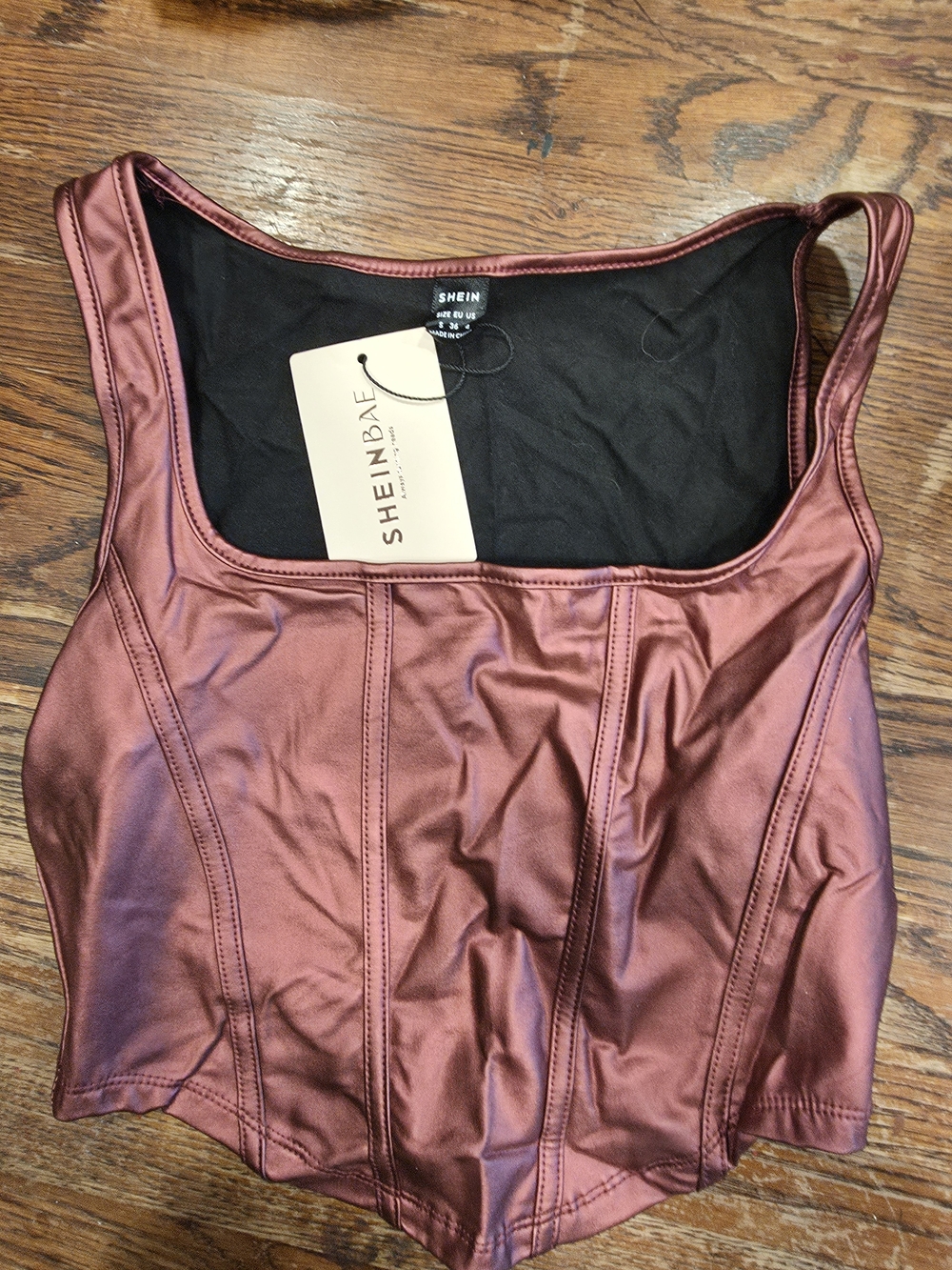 Metallic Rose Crop Top